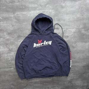 Vintage Hurley International Surf Hoodie, Y2K Navy Blue, Men's Size Large